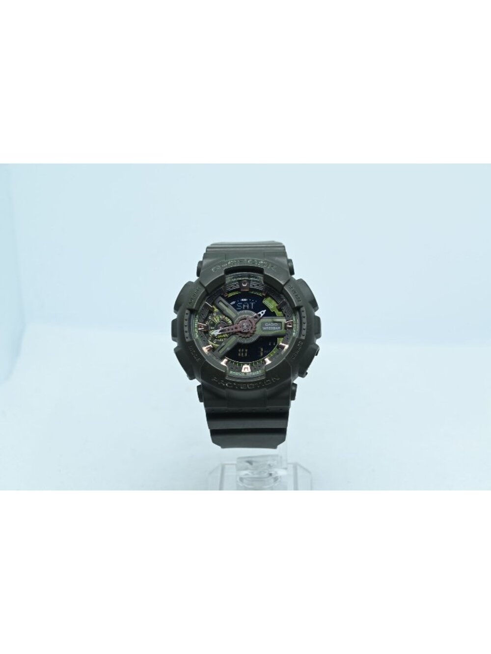 Casio G-Shock S Series Analog-Digital Watch Matte Green Resin 200M GMA-S110CM-3A